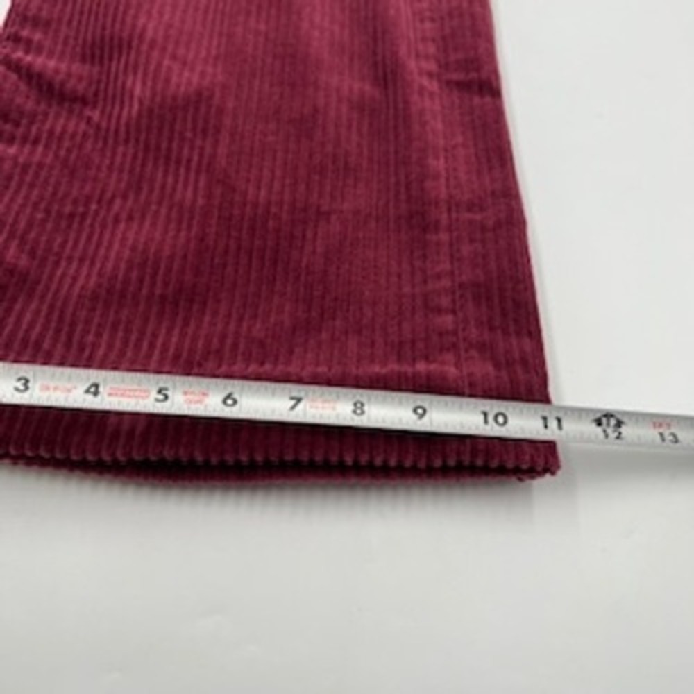 Lands End Burgundy Corduroy Wide Leg High Rise Pants Womens Size 8 Wine Red - Picture 15 of 16